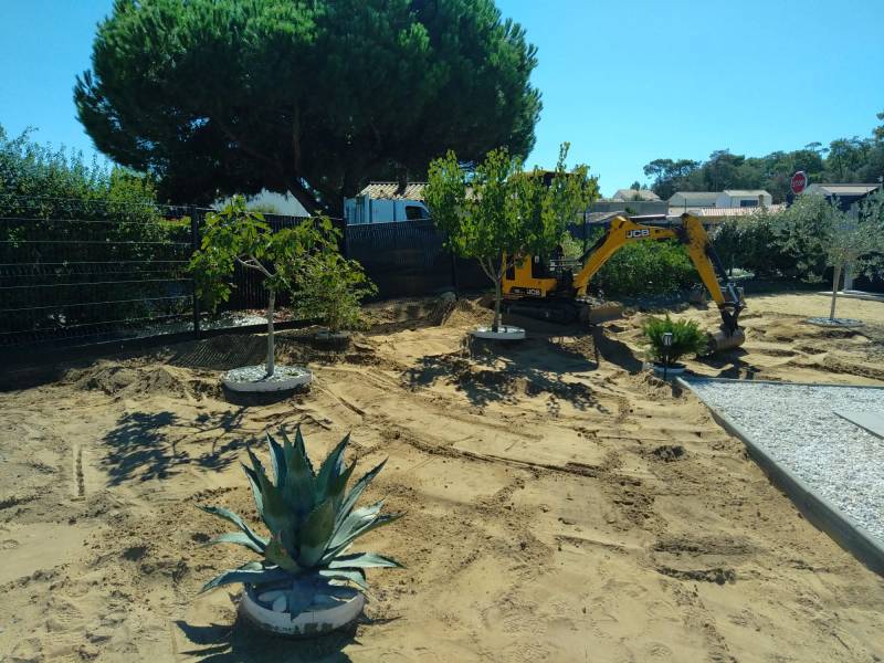 Terrassement du jardin Vendée